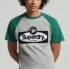 Superdry Print T-shirt - Athletic Grey Marl