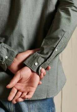 Superdry VINTAGE OXFORD - Shirt - Surplus Goods Olive -Superdry Shop 909fc006841f46da9017512d604fe12e