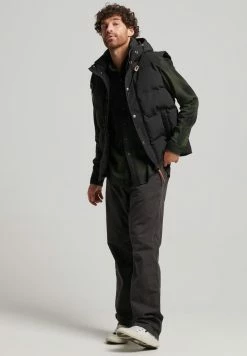 Alternative view of Superdry HOODED EVEREST GILET - Waistcoat - Black