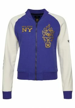 Superdry CROSSING LINES - Bomber Jacket - Regal Purple -Superdry Shop 90c97489fef74fef847e2e1683e49e44