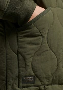 Superdry LONGLINE - Winter Coat - Dark Khaki -Superdry Shop 90ed9935248b4cc484b20c03819a1c62