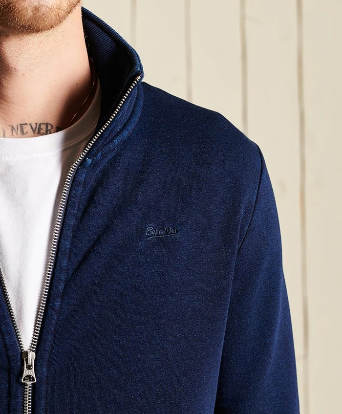 Superdry VINTAGE TRACK - Zip-up Sweatshirt - Dark Indigo 3 Superdry VINTAGE TRACK - Zip-up Sweatshirt - Dark Indigo - Image 3