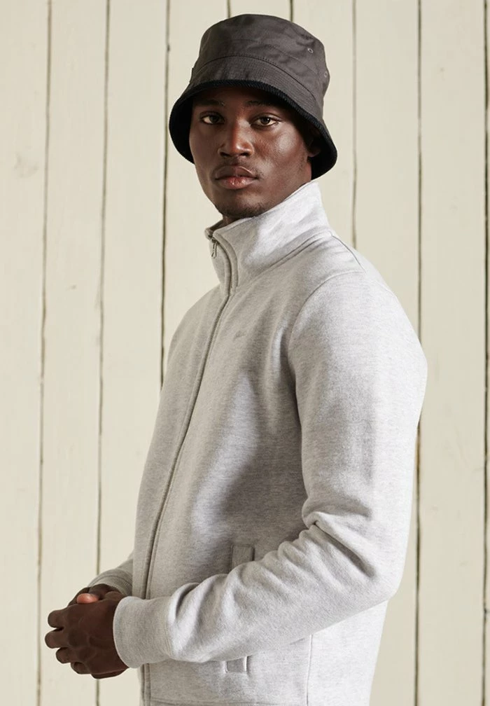 Superdry Zip-up Sweatshirt - Glacier Grey Marl 2 Superdry Zip-up Sweatshirt - Glacier Grey Marl - Image 2