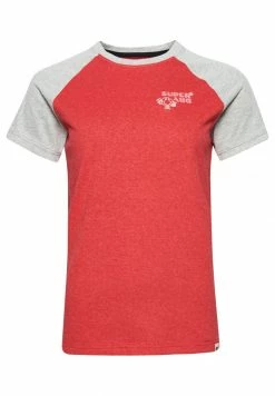 Superdry RAGLAN - Print T-shirt - Rosso Marl Clouded Marl -Superdry Shop 911801fba84f456a9fc42c9e92583b3d