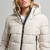 Superdry HOODED SPIRIT SPORTS PUFFER - Winter Jacket - Pelican