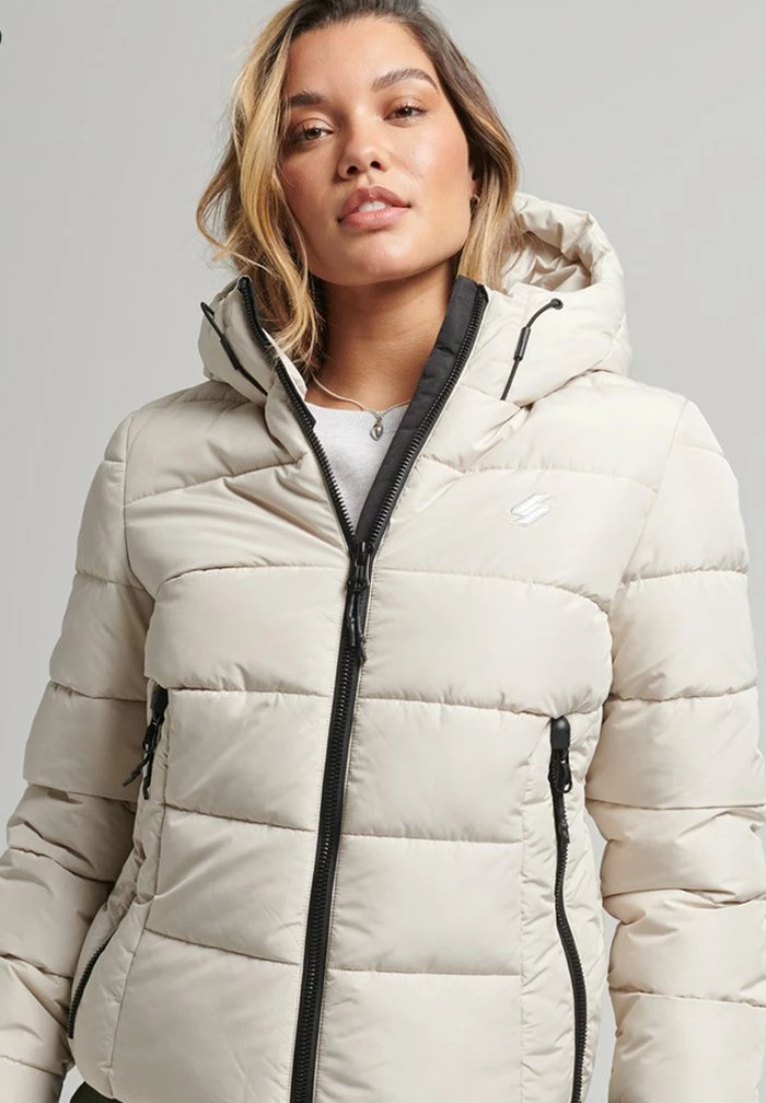 Superdry HOODED SPIRIT SPORTS PUFFER - Winter Jacket - Pelican 1 Superdry HOODED SPIRIT SPORTS PUFFER - Winter Jacket - Pelican