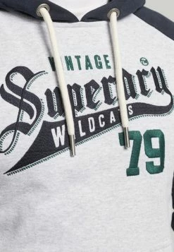 Superdry SCRIPTED COLLEGE - Hoodie - Flake Marl Navy -Superdry Shop 918fe7cc255e4aebb03eccbcb8f42619