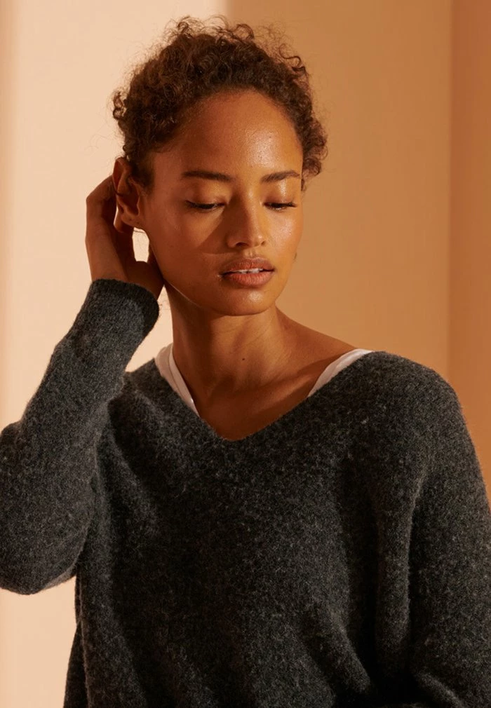 Superdry ISABELLA SLOUCH - Jumper - Charcoal Mix Marl 3 Superdry ISABELLA SLOUCH - Jumper - Charcoal Mix Marl - Image 3