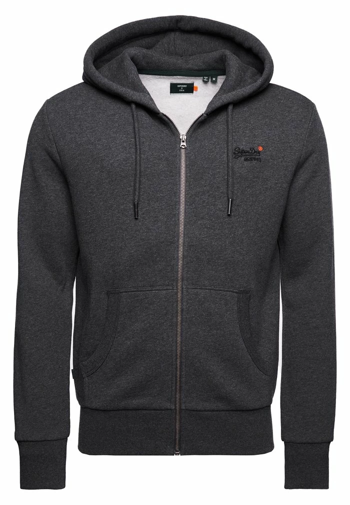 Superdry CLASSIC ZIPHOOD - Zip-up Sweatshirt - Dark Marl 3 Superdry CLASSIC ZIPHOOD - Zip-up Sweatshirt - Dark Marl - Image 3