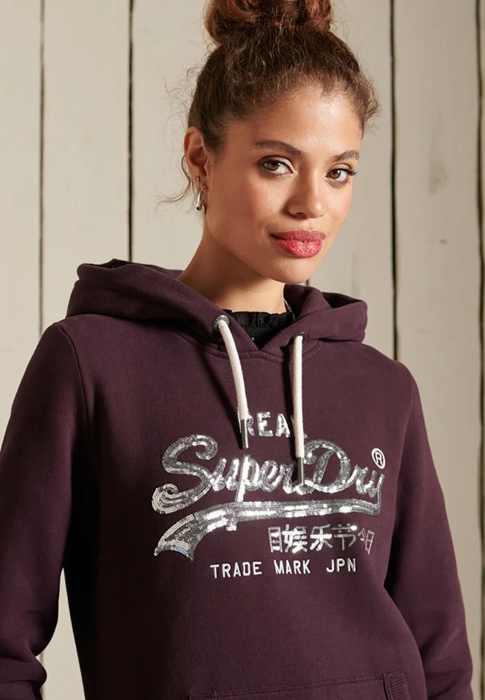 Superdry VINTAGE BOHO SPARKLE - Hoodie - Rich Deep Burgundy 5 Superdry VINTAGE BOHO SPARKLE - Hoodie - Rich Deep Burgundy - Image 5