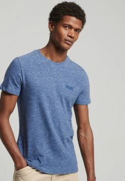 Superdry VINTAGE - Basic T-shirt - Tidal Blue Spacedye