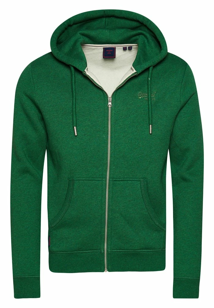 Superdry Zip-up Sweatshirt - Field Green Marl 4 Superdry Zip-up Sweatshirt - Field Green Marl - Image 4
