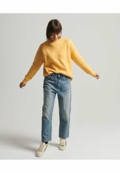 Superdry VINTAGE CLASSIC ESSENTIAL CREW - Jumper - Bright Yellow