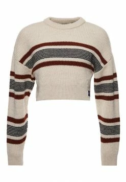 Superdry CROPPED CLASSIC CREW - Jumper - Ecru Stripe -Superdry Shop 928227a857304a36b438d26fa9b33e97