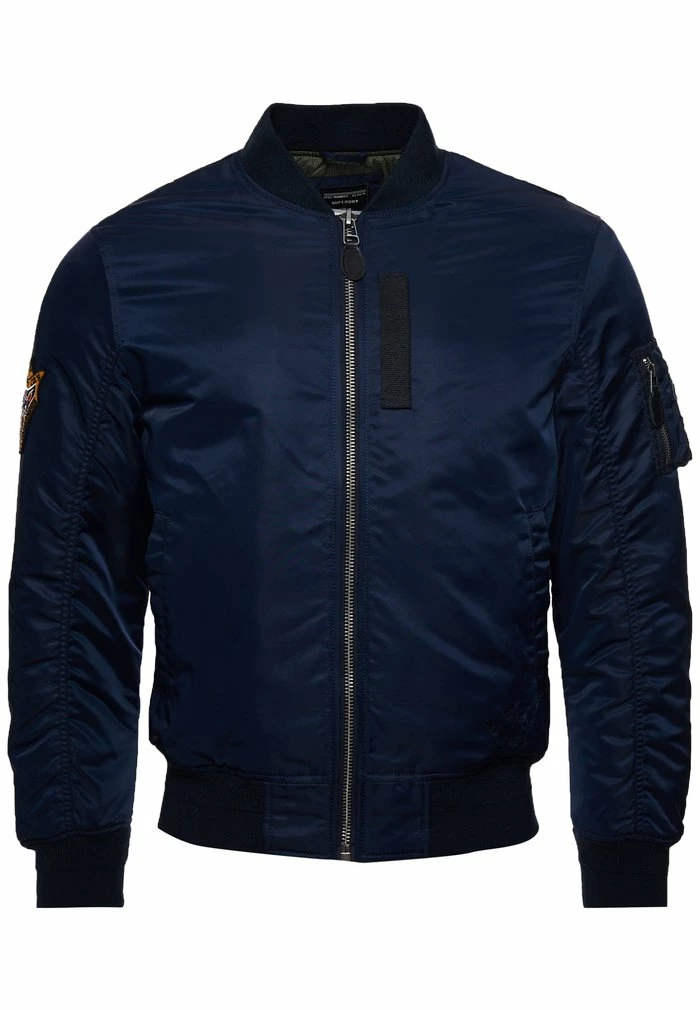 Superdry Bomber Jacket - Nordic Chrome Navy 1 Superdry Bomber Jacket - Nordic Chrome Navy