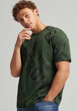 Superdry CORE - Print T-shirt - Dark Moss