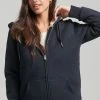 Superdry ESSENTIAL BORG - Zip-up Sweatshirt - Eclipse Navy