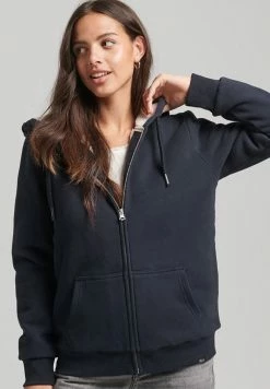 Superdry ESSENTIAL BORG - Zip-up Sweatshirt - Eclipse Navy