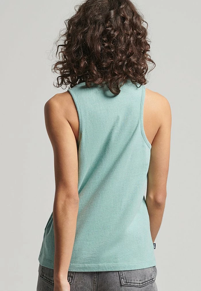 Superdry VINTAGE LOGO EMBROIDERED - Top - Sage Marl 2 Superdry VINTAGE LOGO EMBROIDERED - Top - Sage Marl - Image 2