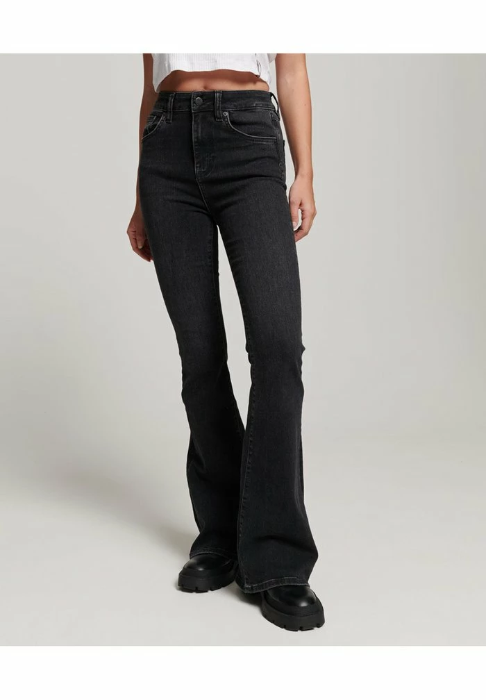 Superdry Flared Jeans - Dark Grey Wash 1 Superdry Flared Jeans - Dark Grey Wash