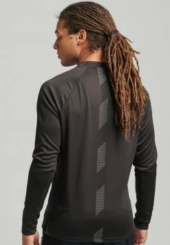 Superdry SPORT TRAIN MOCK NECK LOGO - Long Sleeved Top - Black -Superdry Shop 930c72d1b7a54c409688ab987909cfcb