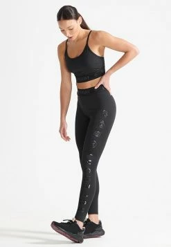 Superdry SPORT TRAINING ELASTIC - Leggings - Shiny Black