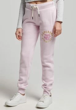 Superdry TRACK & FIELD JOGGERS - Tracksuit Bottoms - Rose Pink