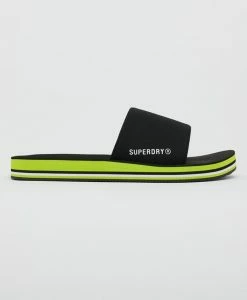 Superdry Pool Slides - Black/lime -Superdry Shop 93951206b2ce4b0eb9181c246cfd9135