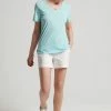 Superdry STUDIOS POCKET V-NECK - Basic T-shirt - Sky Blue