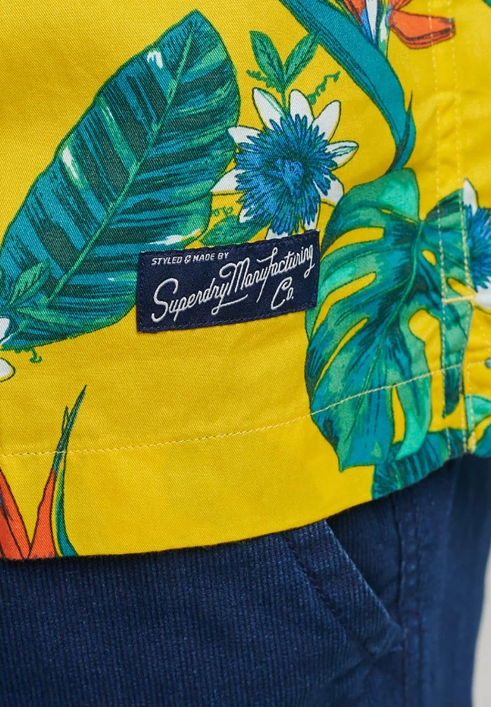 Superdry VINTAGE - Shirt - Yellow Tropical Aop 5 Superdry VINTAGE - Shirt - Yellow Tropical Aop - Image 5