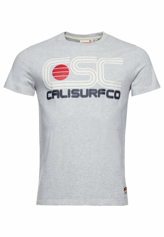 Superdry CALI SURF GRAPHIC - Print T-shirt - Grey Marl 4 Superdry CALI SURF GRAPHIC - Print T-shirt - Grey Marl - Image 4