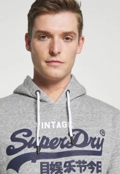 Superdry HOOD - Sweatshirt - Grey Marl -Superdry Shop 94e6808350ba4c8b80a45e90973be9b8