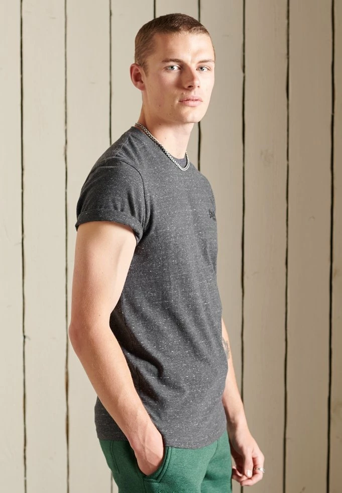 Superdry VINTAGE - Basic T-shirt - Charcoal Heather 2 Superdry VINTAGE - Basic T-shirt - Charcoal Heather - Image 2