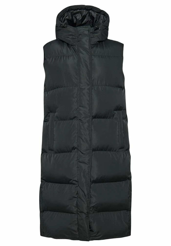 Superdry LONGLINE PADDED - Waistcoat - Black 5 Superdry LONGLINE PADDED - Waistcoat - Black - Image 5