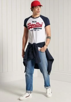 Superdry Print T-shirt - Ice Marl