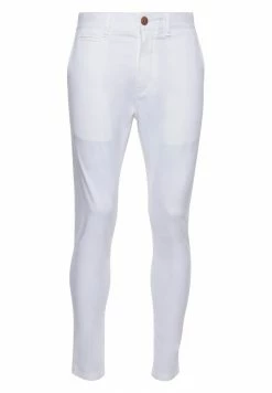 Superdry CORE SLIM - Trousers - White -Superdry Shop 957ec00dc17a45408b6ff67382d6e090