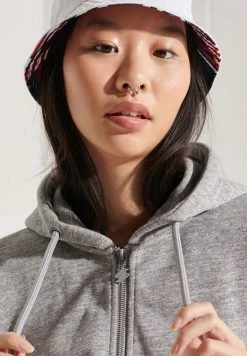 Superdry Zip-up Sweatshirt - Grey Slub Grindle -Superdry Shop 95d023535bcc4458869bc86138649cef