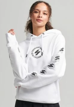 Superdry CODE GLOBE LOGO LOOSE - Hoodie - Optic