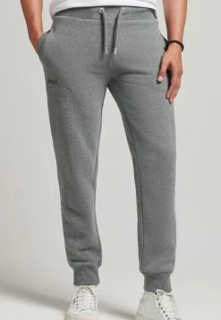 Superdry VINTAGE - Tracksuit Bottoms - Charcoal Grey Marl