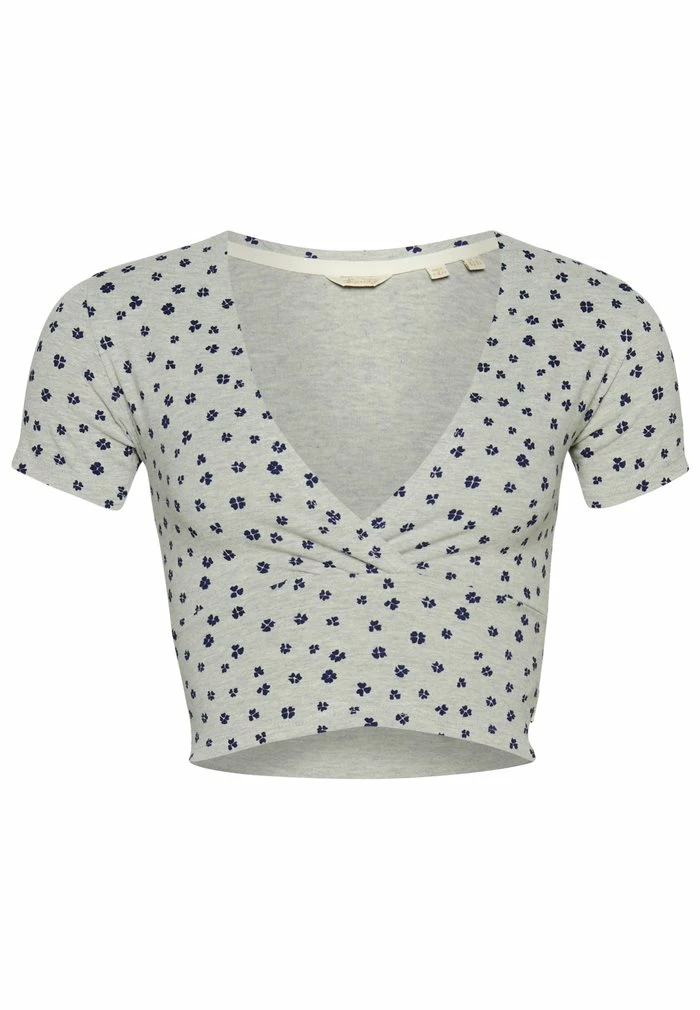Superdry VINTAGE TINY - Print T-shirt - Grey Marl Navy Ditsy 4 Superdry VINTAGE TINY - Print T-shirt - Grey Marl Navy Ditsy - Image 4