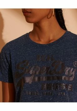 Superdry CULT STUDIOS VINTAGE LOGO TONAL GLITTER - Print T-shirt - Blue -Superdry Shop 96d230db447a41a3afcc663fc043a32e