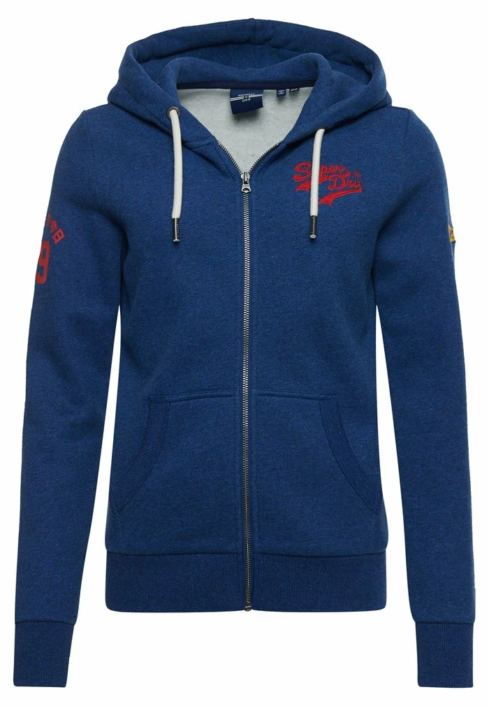 Superdry VINTAGE LOGO - Zip-up Sweatshirt - Bright Blue Marl 5 Superdry VINTAGE LOGO - Zip-up Sweatshirt - Bright Blue Marl - Image 5