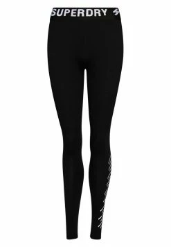 Superdry CORE HIGHWAIST - Leggings - Trousers - Black -Superdry Shop 9721f30f806d4647ac45ae38d797c191