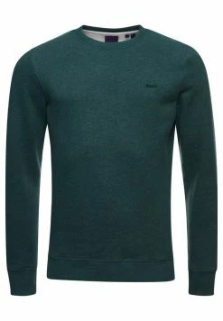 Superdry VINTAGE LOGO CREW - Sweatshirt - Heritage Pine Green Marl -Superdry Shop 97346bb2e3d24eaeb1b07c82ac7709cf