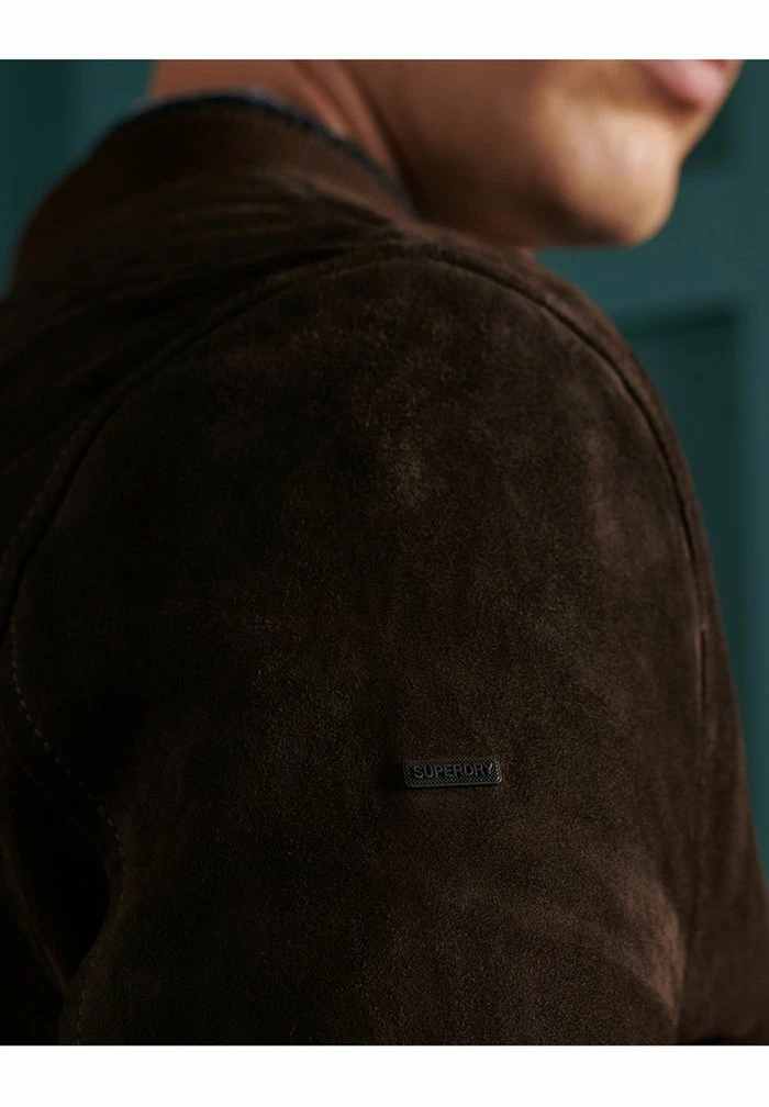 Superdry Leather Jacket - Dark Brown 2 Superdry Leather Jacket - Dark Brown - Image 2