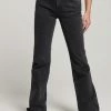 Superdry MID RISE SLIM FLARE - Bootcut Jeans - Walcott Black Stone