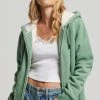 Superdry ESSENTIAL BORG - Zip-up Sweatshirt - Winter Mint Marl
