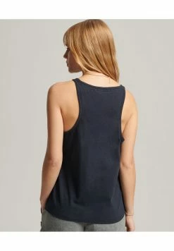 Superdry VINTAGE LOGO EMBROIDERED - Top - Eclipse Navy