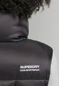 Superdry MOUNTAIN - Waistcoat - Black -Superdry Shop 981d15b7203f41cb9330461a276a6218