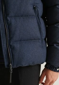 Superdry STUDIOS ALPINE - Down Coat - Navy Wool -Superdry Shop 9844a103994944eda4a2668f1f44dc10